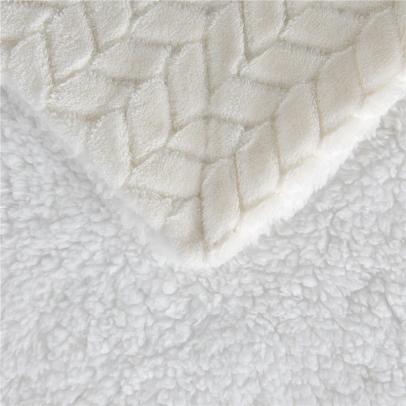 Flannel pattern thick fleece wool composite double leisure blanket cotton carpet on the floor mobile kitchen camping 30N26 (12)