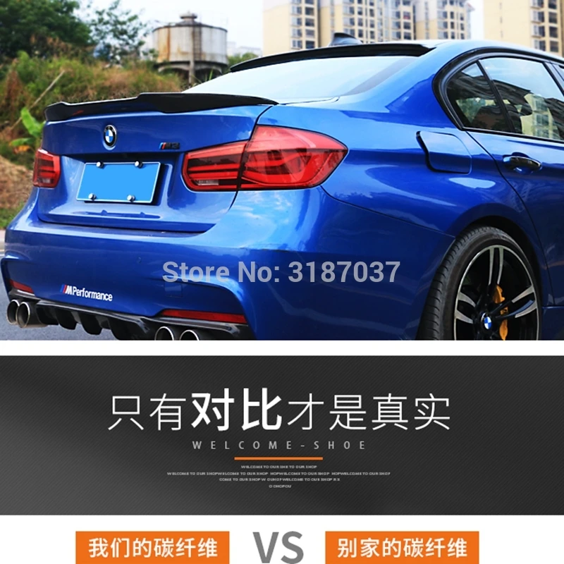 

Для BMW M3 320i 320li 325li 328i F30 F35 Roo ABS пластиковая Неокрашенная искусственная Задняя Крышка багажника для автомобильного стайлинга