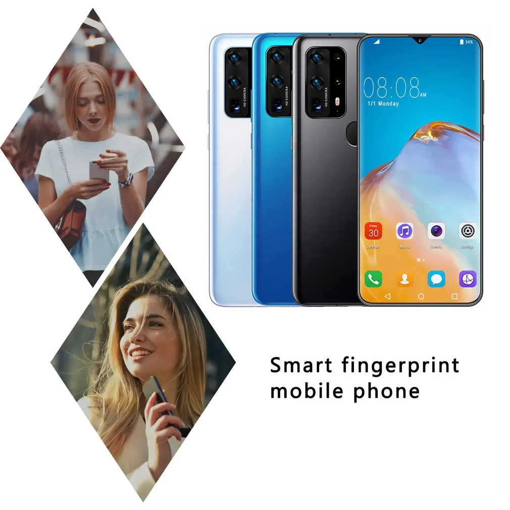 P43pro 32G Android Системы смартфон 6 7 дюймов Full Экран мобильный телефон HD Большой