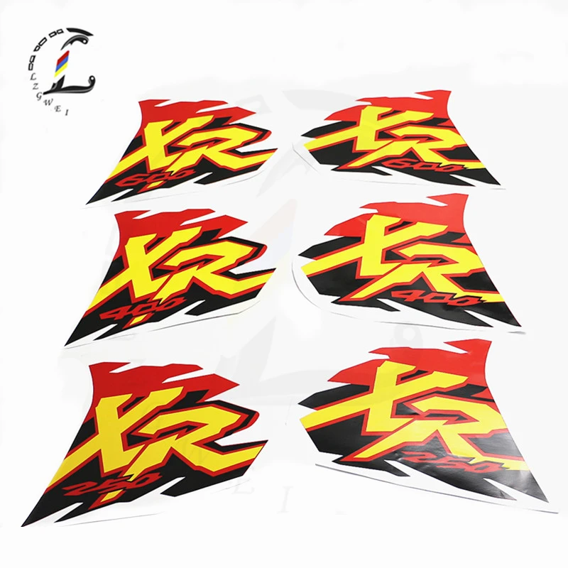Motorcycle Waterproof Sticker Print For Honda XR250 XR400 XR600 XR 250 Fuel Tank Decals Vehicle Handmade Stickers