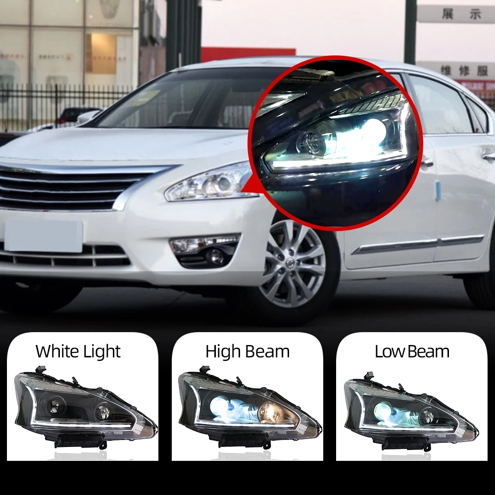 Стайлинг автомобиля фары для Nissan Teana Altima светодиодный ные 2013-2017 DRL Hid вариант