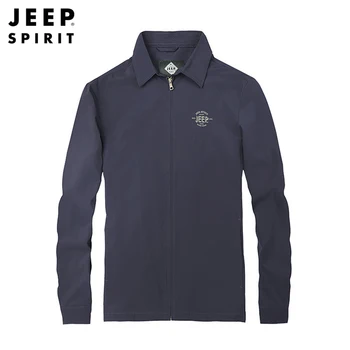 

JEEP SPIRIT Autumn Jacket Men Military Thin Quick Dry Spring Jacket M-XXXL Turn Down Collar Windbreaker veste homme Coat Male