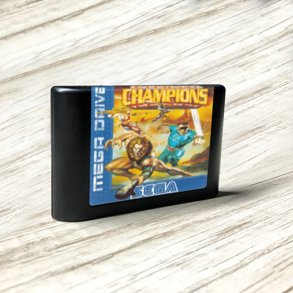 Abadi Champions - EUR Label Flashkit MD Electroless Emas PCB Kartu Sega  Genesis Megadrive Konsol Permainan Video