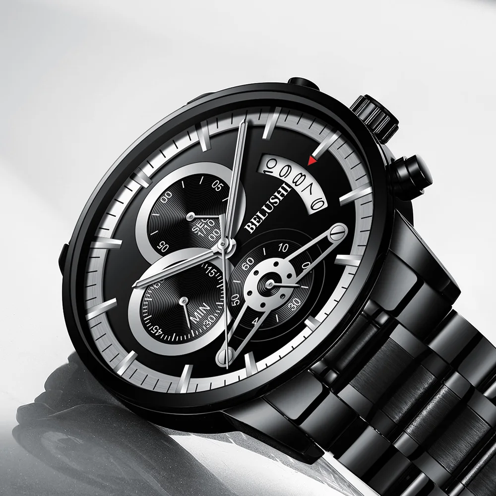 

Man Stainless Army Military Wrist Watch Chronograph Luxury Brand Men Watch Fashion Sports Watches Men's Waterproof Quartz Clock