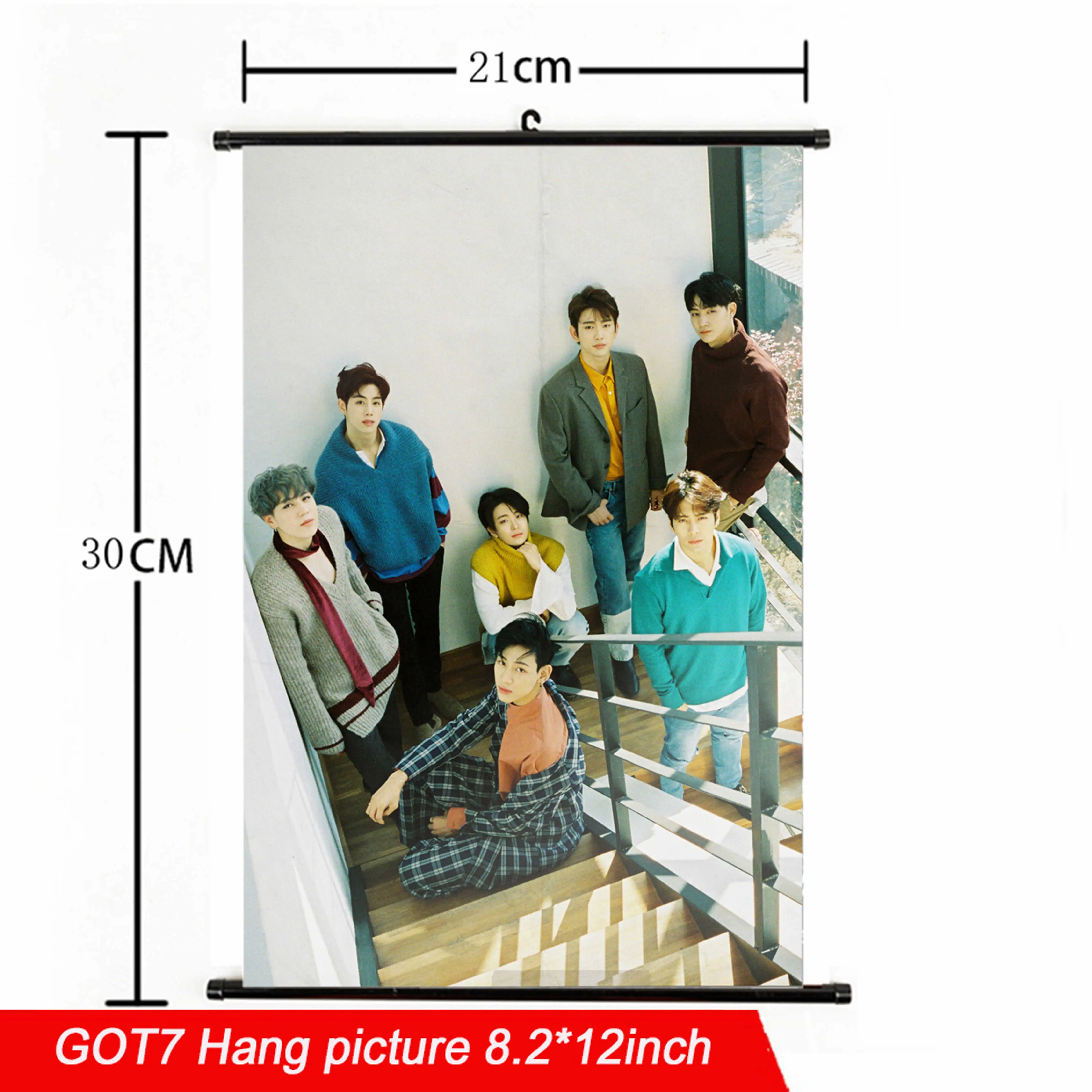 GOT 17 21*30 см Мода Kpop GOT7 повесить плакат ткань высокого качества GOT7 альбом повесить изображение фото плакат для поклонников Коллекция подарков - Цвет: GOT 17