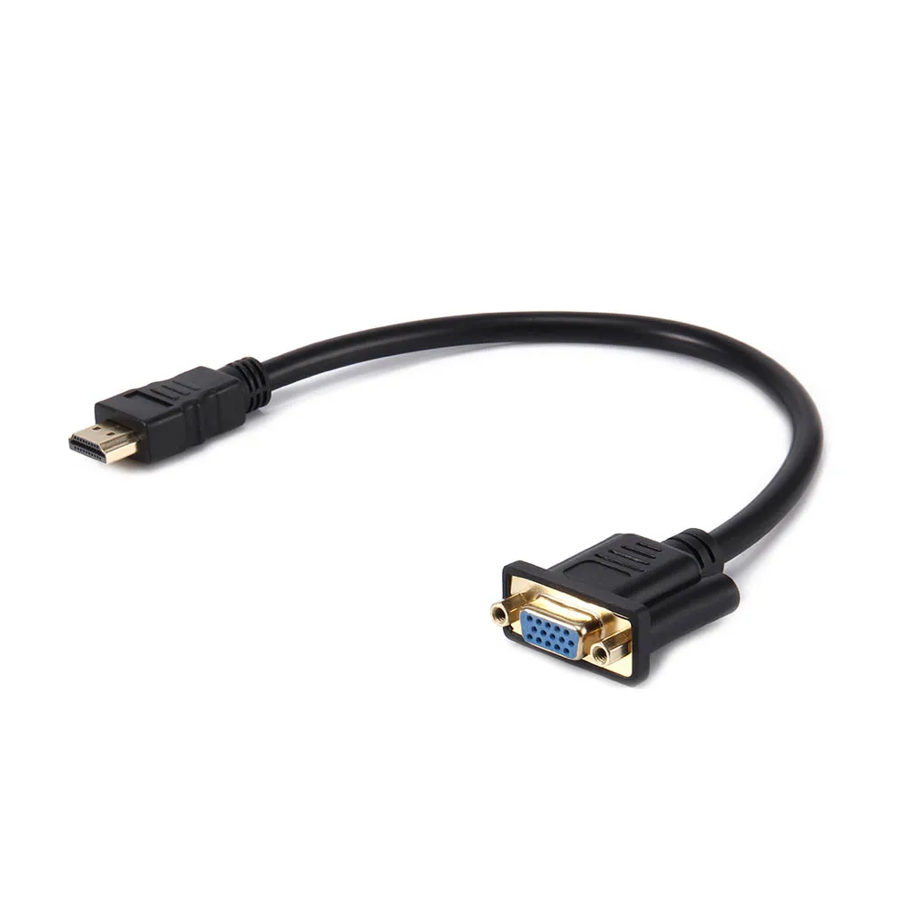30 см HDMI к VGA Женский конвертер видеоадаптера кабель 15 контактный шнур провод линия для HD ТВ проектор ПК ТВ OC