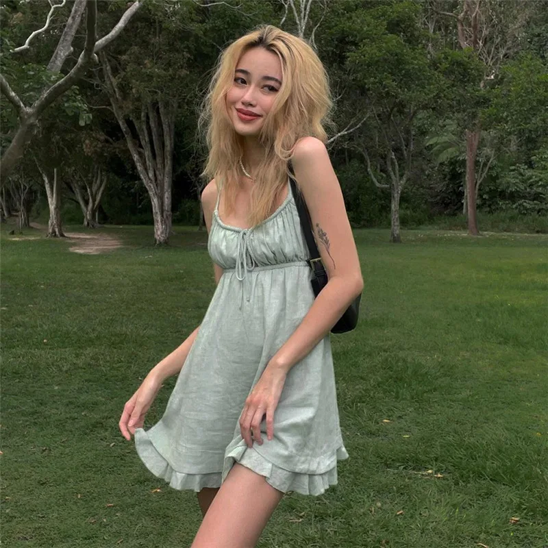 KLTOPP Mint Green Grunge Fairy Women 