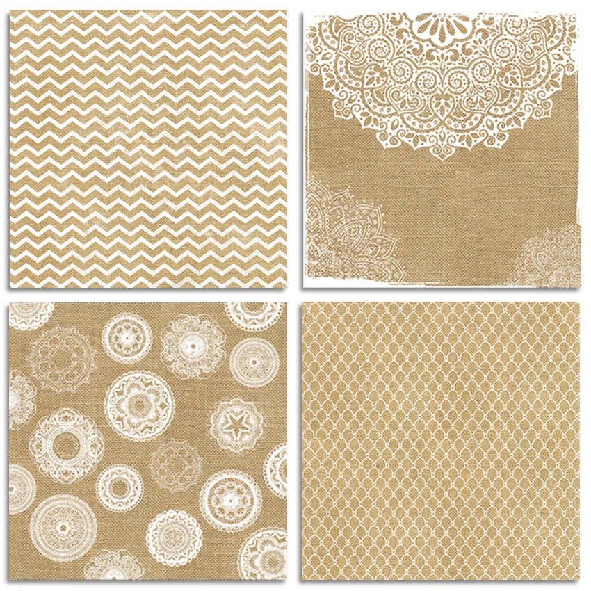 12pcs Vintage Pattern Handmade Craft Paper Scrapbooking Paper Pack Photo Album Scrapbook Background Pads Card Making