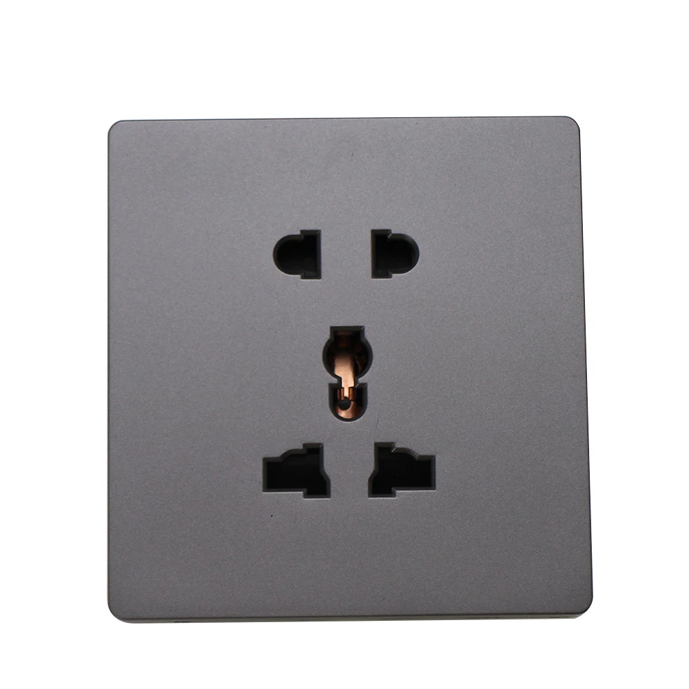10A 5 Hole Universal Socket Electric AC Power Outlet Panel Plate Wall Charger Dock Socket Electrical Sockets