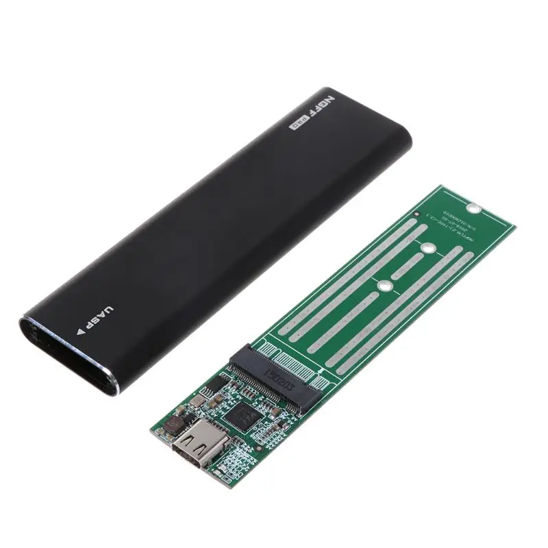 USB-C M.2 NGFF жесткий диск Корпус B Ключ SATA считыватель SSD к USB 3,0 адаптер алюминиевый Портативный D08B