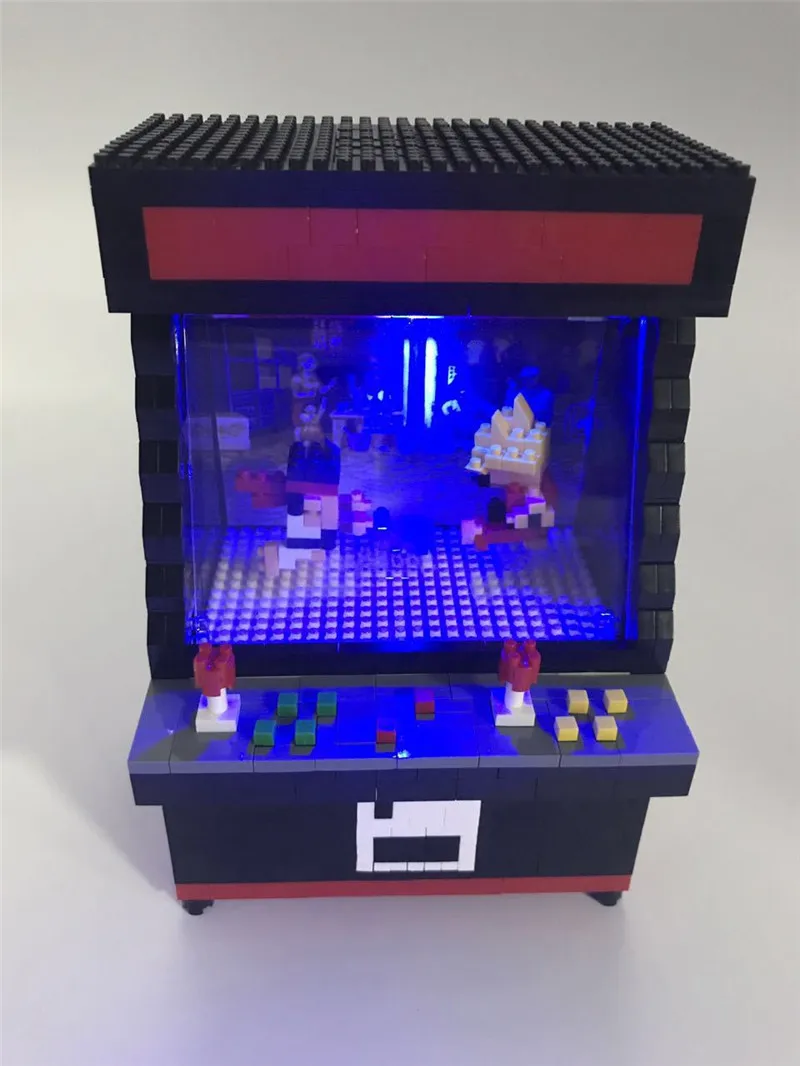 ZRK 1060pc блоки Mirco игровые уличные с блестясветодиодный аркадным истребителем