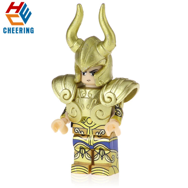 

20Pcs Wholesales Building Blocks Twelve constellation Saint Seiya Aeolos Shura Card Model Bricks Figures For Kids Toys PG1875