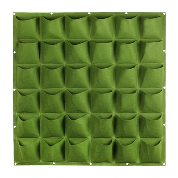 

HOT-72 Pocket Vertical Wall Garden Planter Wall Hanging Planting Bags for Garden Indoor Outdoor (Green)