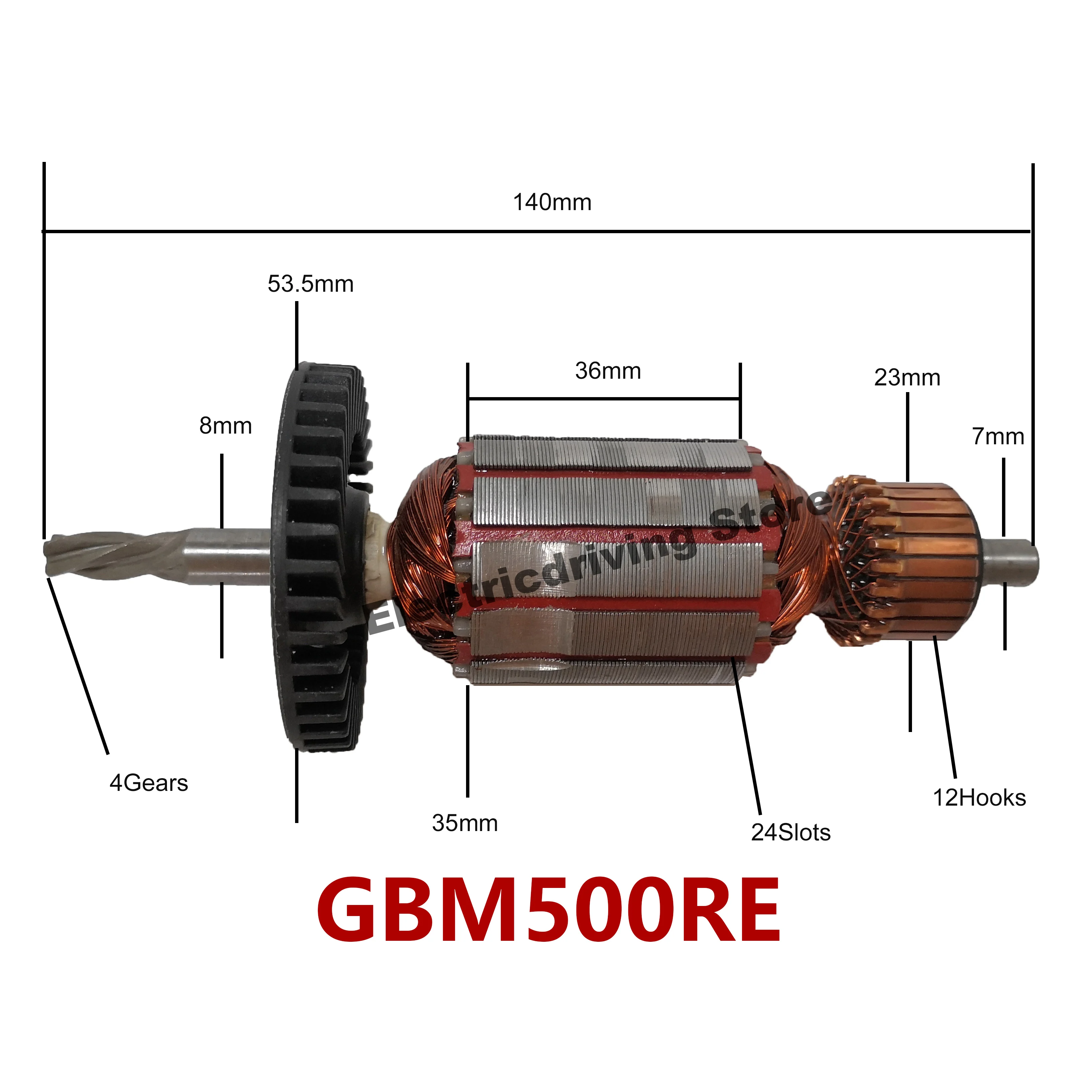 GBM500RE AC220V-240V арматура ротора двигателя Замена для BOSCH GBM500RE - Цвет: GBM500RE