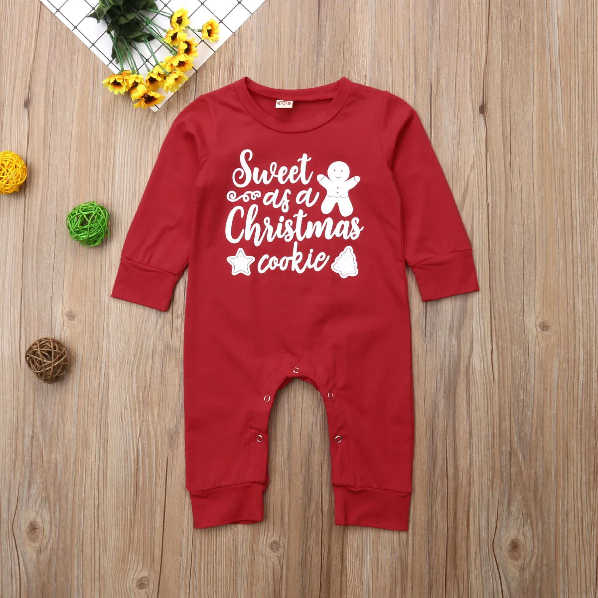 

Emmababy Newborn Baby Boy Girl Clothes Christmas Cotton Long Sleeve Romper Jumpsuit Outfits Clothes Christmas Set