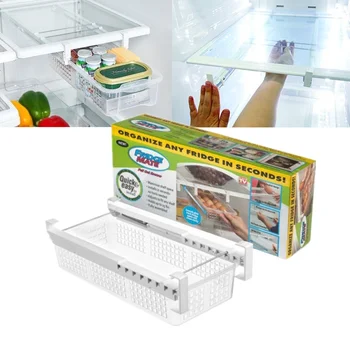 

Newest Fridge Mate Drawers Refrigerator Pull Out Bin Food Storage Organizer Snap Containers Refrigerator Storage Box Organizer