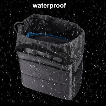 

Wear Resistant Camera Bag Waterproof With Side Pocket Partition Storage Case Portable Padded Divider Handhold Polyester For DSLR