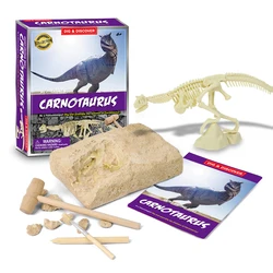 Dig kit dinossauro brinquedos fossil esqueleto simulação modelo conjunto mini figura de ação educacional criativo coleção brinquedos para crianças