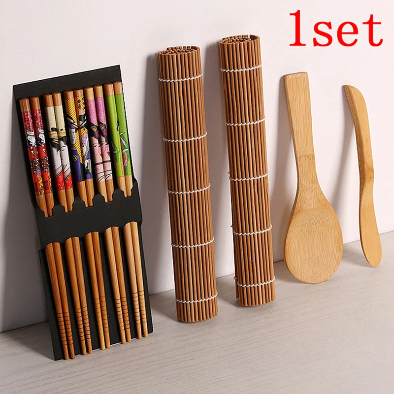 

13pcs/set DIY Bamboo Sushi Maker Set Sushi curtain Rice Sushi Making Kits Roll Cooking Tools Chopsticks Spoon Sushi blade