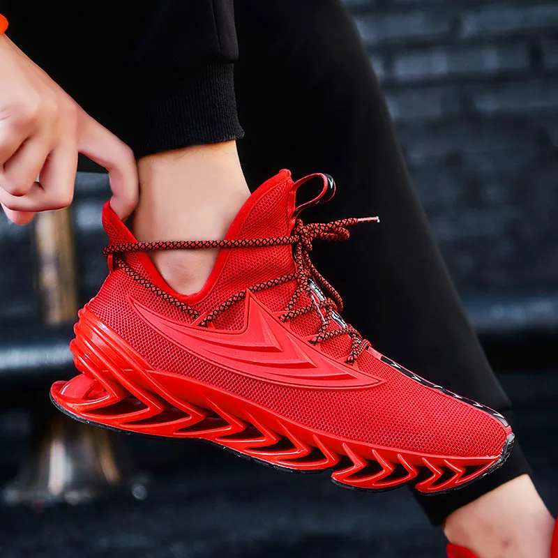 

Exclusive design new men's sports PU stitching comfortable breathable shoes high elastic cushioning non-slip men's casual shoes