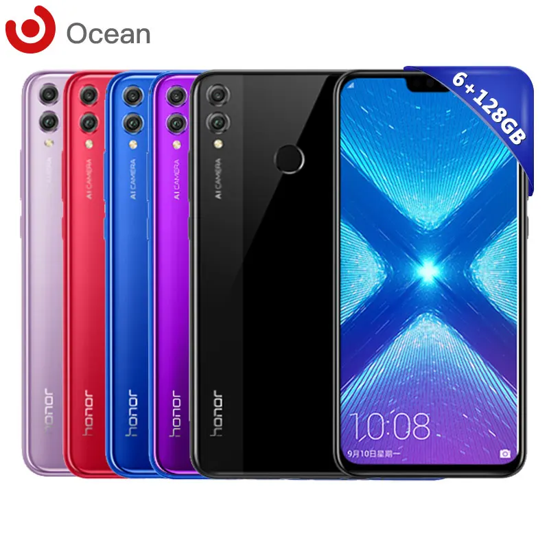 Оригинал Honor 8X 8 X смартфон Kirin 710 6 ГБ ОЗУ 128 Гб ПЗУ экран 5 дюйма Восьмиядерный