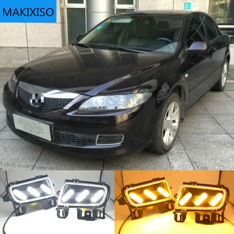 

1Pair DRL For Mazda 6 Mazda6 2005 2006 2007 2008 2009 Daytime Running Lights fog lamp cover headlight 12V Daylight