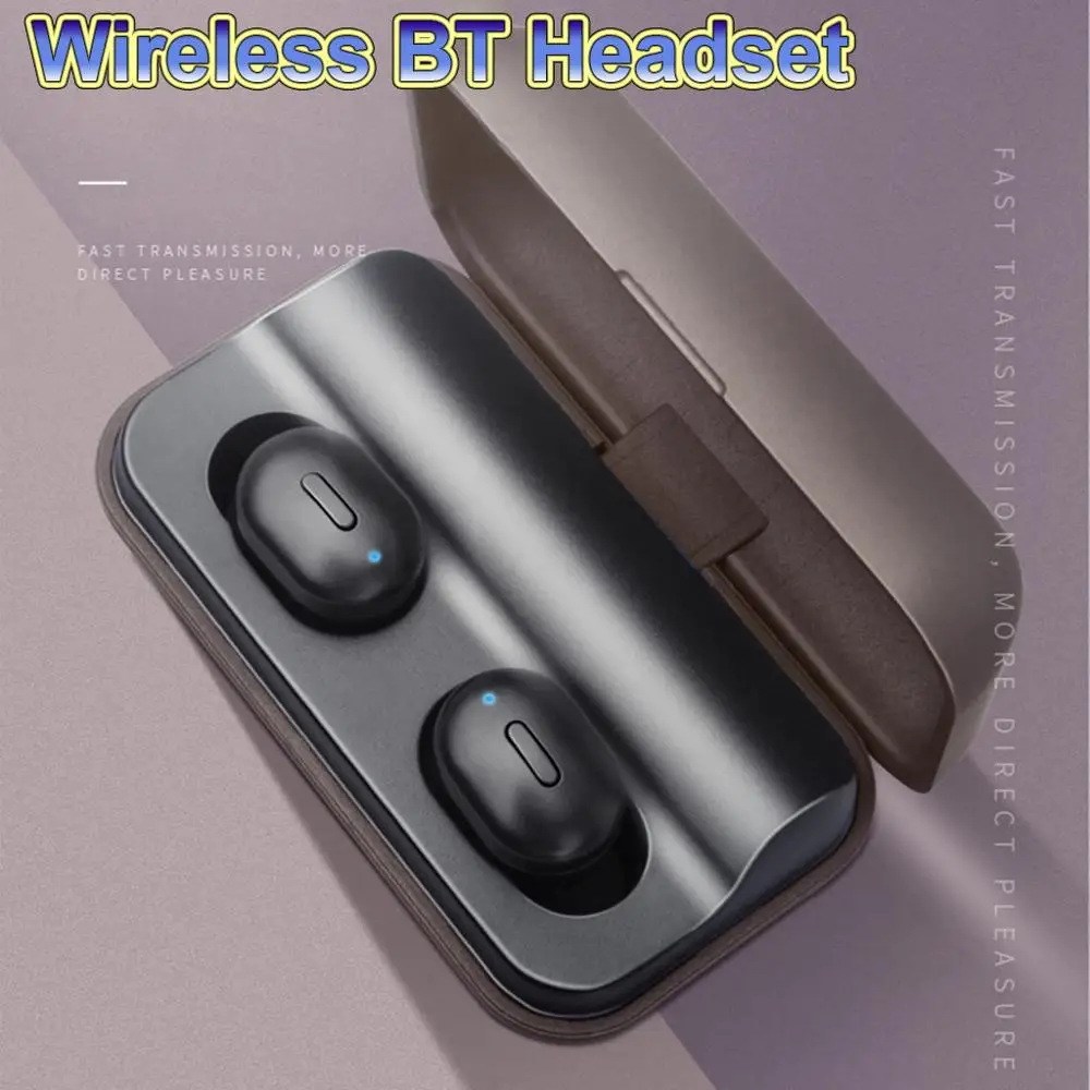 

Wireless Bluetooth 5.0 Earphone For IPhone Stereo Sport Earbuds Sweatproof Headset With Charging Box Built-in Microphone T1 Pro