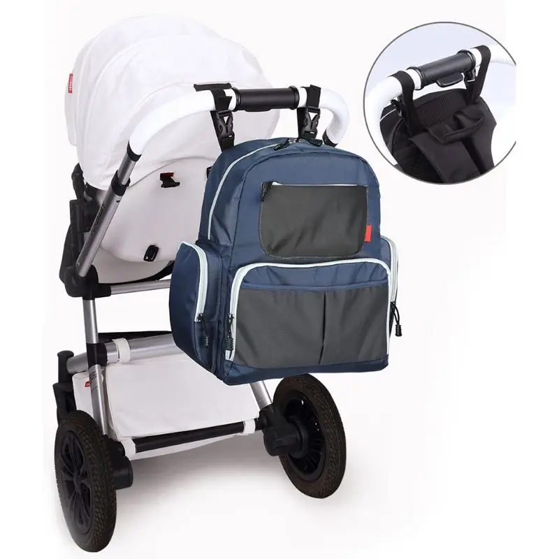

Portable Mummy Maternity Nappy Diaper Bag Large Capacity Baby Bag Travel Backpack with Changing Mat Wet Case