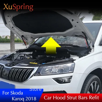 

For 2018 2019 2020 skoda karoq refit front hood Engine gas spring support hydraulic rod Strut spring shock Bar car accessories
