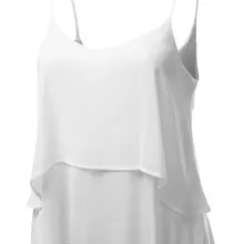 Jeseca новая сексуальная шифоновая блузка свободного покроя с лямкой на шее платье-майка без рукавов; на лямках для женщин; Большие размеры Костюмы женские футболки, Дамские топы футболки