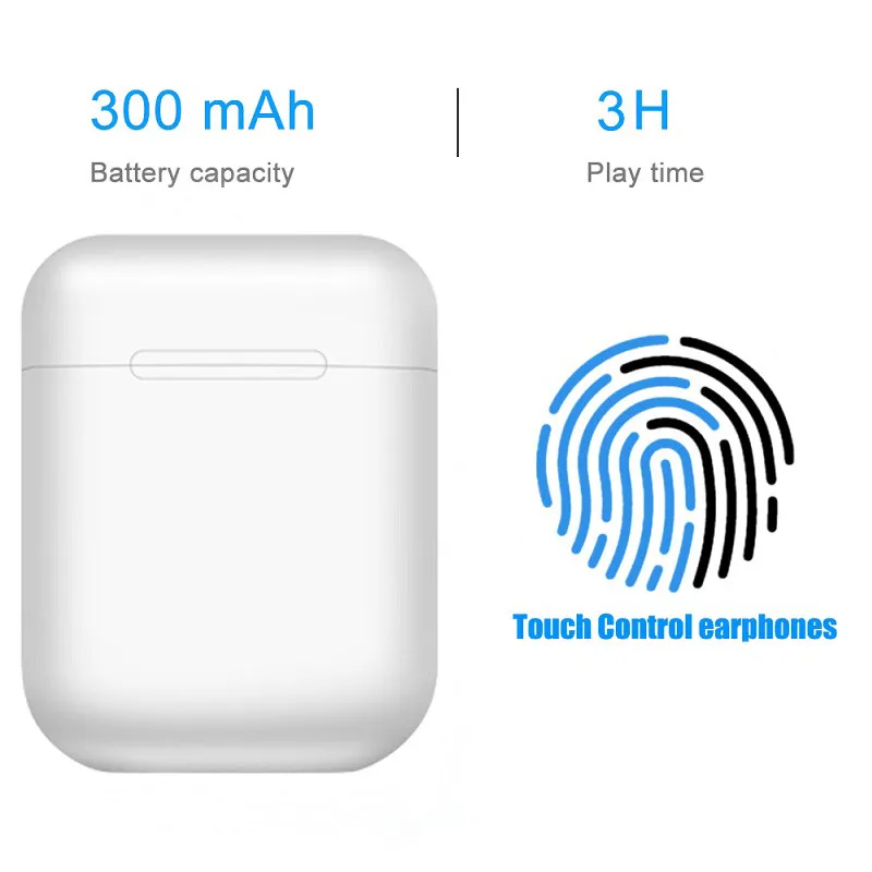 I19 TWS Беспроводной наушники Bluetooth 5,0 сенсорный Управление Автоматическая pop up Спортивная гарнитура 3D стерео с зарядным чехол pk i13 i10 i14