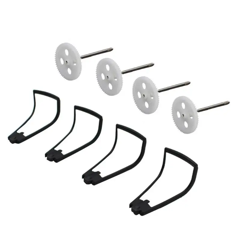 8pcs Drone Accessories Kits 4 Propeller Guard Rings with 4 Wheels Gears for SG106 RC Drone Quadcopter Camera Replacement Parts