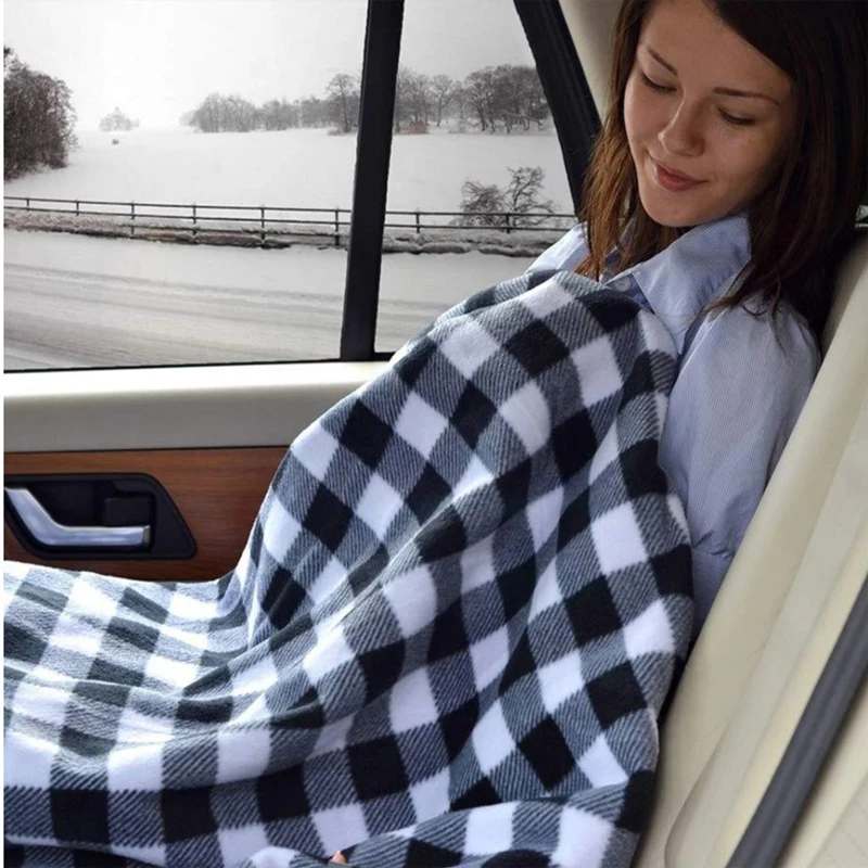 150 * 110cm new 12V car electric blanket grid energy-saving warm autumn and  winter car electric blanket car