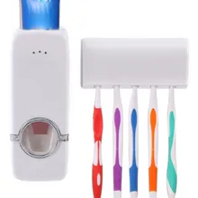 Домашний Автоматический Диспенсер зубной пасты, для зубной щетки держатель набор контейнеров для настенное крепление подставка зубная щетка коробка аксессуары для ванной комнаты