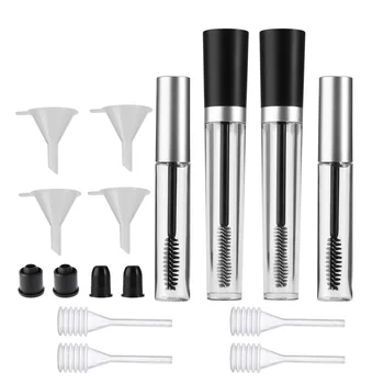 

2pcs 7.5ml Empty Mascara Tube & 2pcs 10ml Empty Mascara Tube & 4pcs Funnels for Castor Oil & 4pcs Dropper