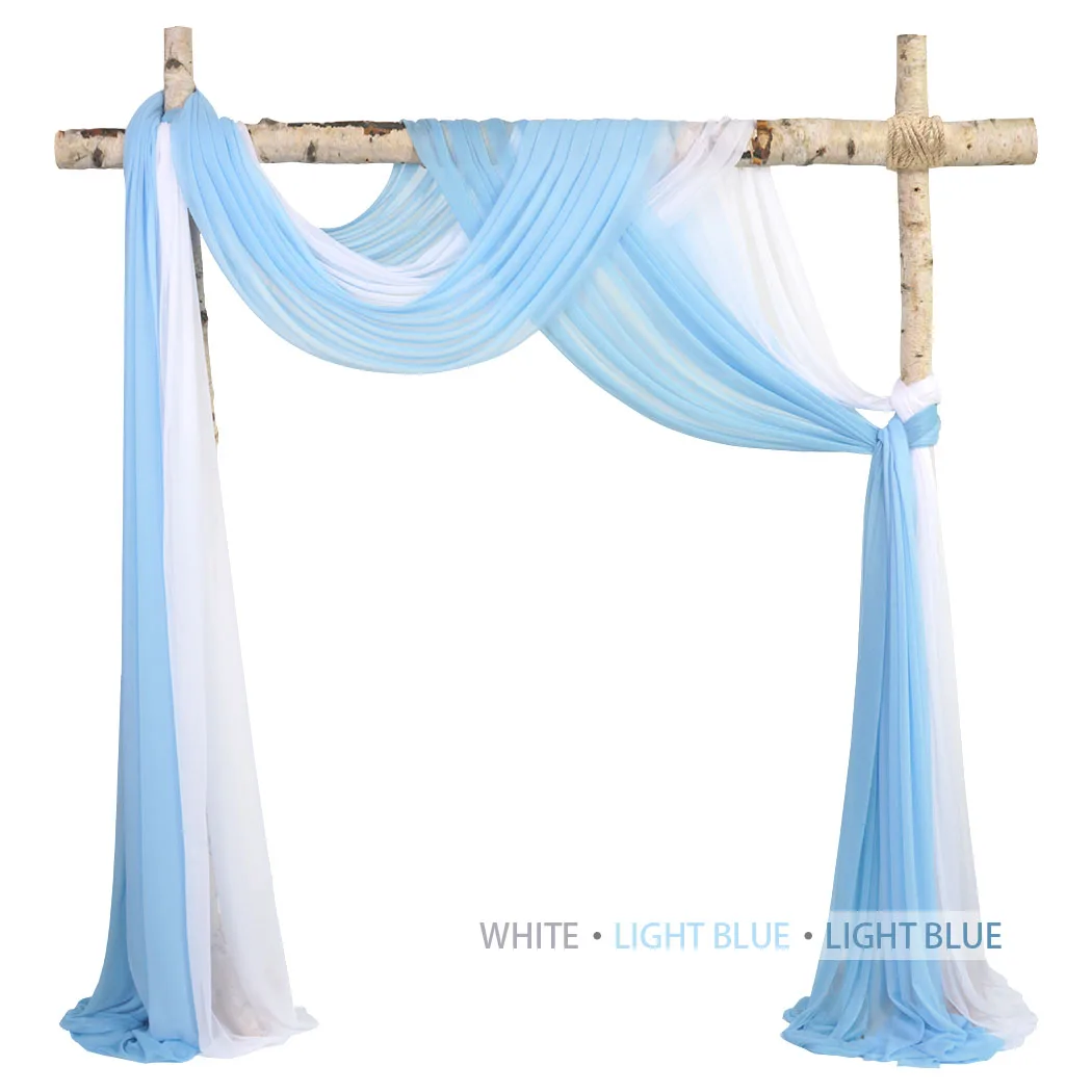 Wedding Arch Drape 29" Wide 6.5 Yards Chiffon Fabric Draping Curtain Drapery Ceremony Reception Swag 