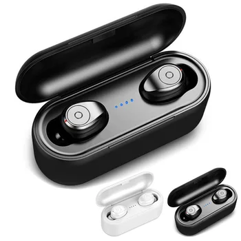 

TWS Bluetooth 5.0 Wireless In-ear Earphones Dual Earbuds True Headphones 1200mAh with Charging Box​ Cable