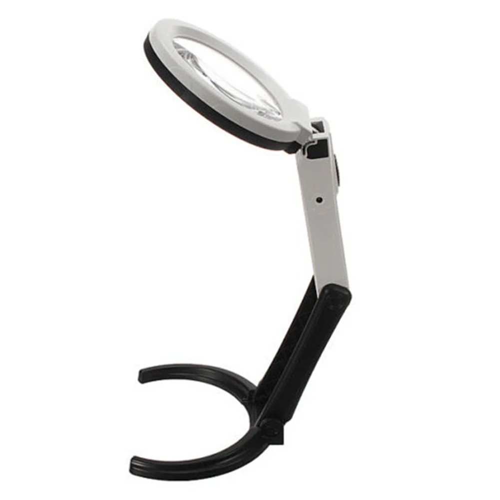 Dual Purpose 1.8X 5X Durable Portable Working Tool Foldable 12 LED Desk Folding Handheld Table Lamp Useful Magnifier | Инструменты