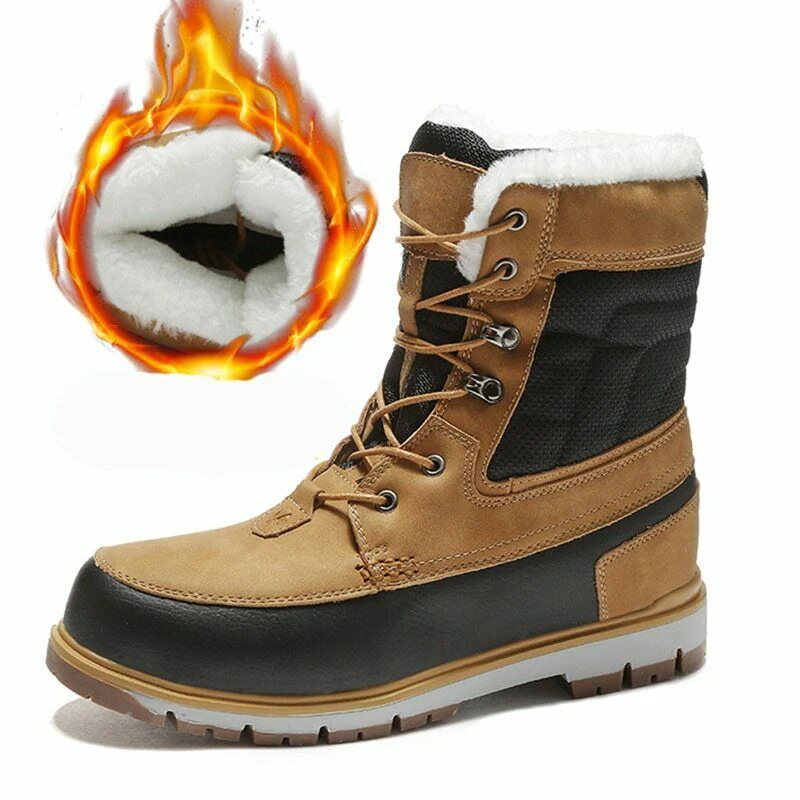 New Arrival Winter Snow Boots for Men Waterproof Leather Boots Shoes Lace-up Wear-resistant Snow Shoes New Arrival Winter Snow Boots for Men Waterproof Leather Boots Shoes Lace-up Wear-resistant Snow Shoes
