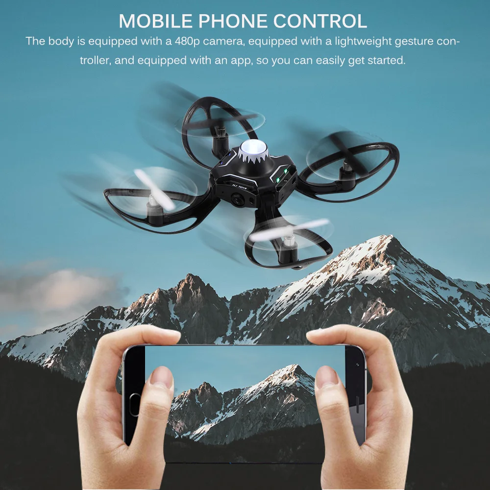 

Foldable Mini Drone Quadcopter Induction Drone Mobile Phone Control Gesture Aircraft Remote Sensing UFO Interaction Flying Toys