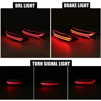 

Hot Smoke Lens LED 3 Function For Hyundai tucson 2015 2016 2017 2018 Car Rear Bumper Reflector Light Tail Light Brake Signal Lam
