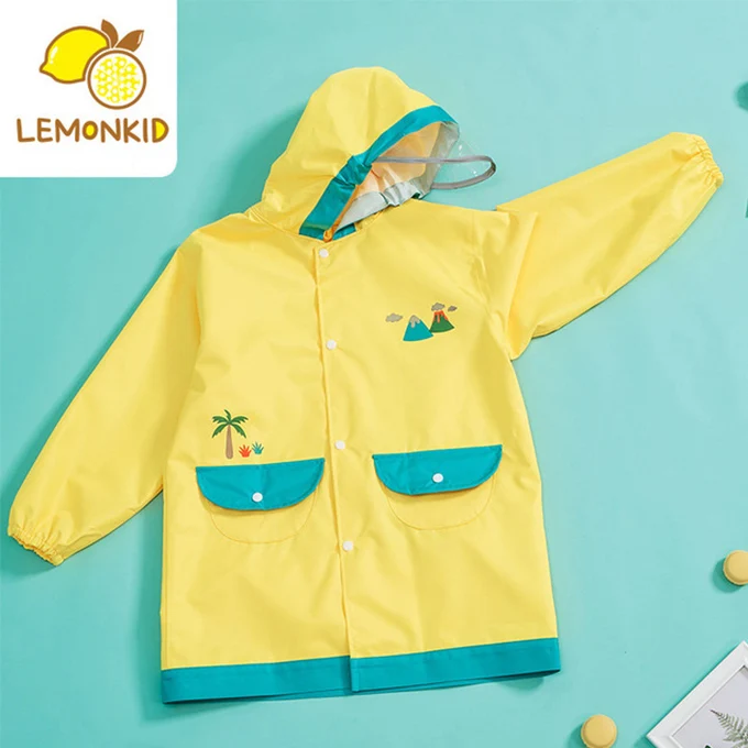 Водонепроницаемый дождевик, пончо, куртки, уличный дождевик, дождевик для детей, Chubasqueros, школьная сумка, большой козырек - Цвет: yellow