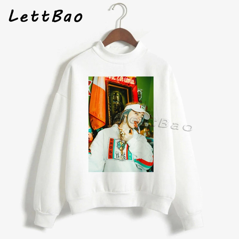 Billie Eilish толстовки свитер уличная Эстетическая Готическая Moletom Feminino Ullzang Harajuku на заказ Женская толстовка Femme 90s