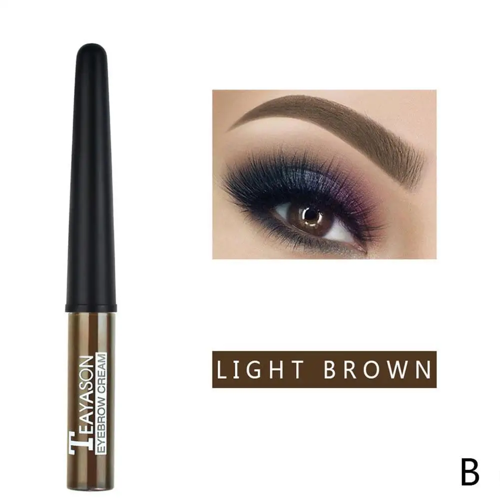 Matte Eyebrow Gel Professional Waterproof Dye Eyebrow Cream Natural Eyebrow Lasting Makeup Tool 3 Colors - Цвет: B