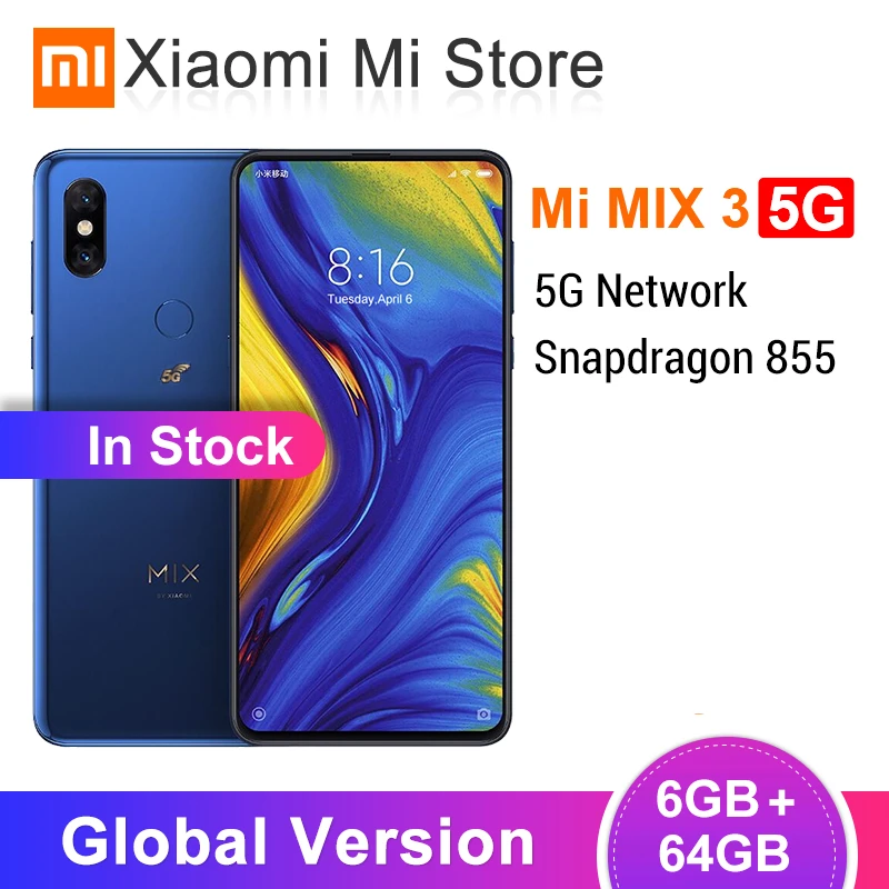 В наличии глобальная версия смартфона Xiaomi Mi Mix 3 5G 6 Гб 64 Snapdragon 855 39 &quotAMOLED ползунок