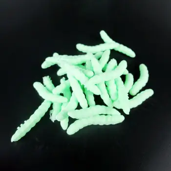 

50Pcs Creative Realistic Luminous Fake Maggot Fishing Lure Party Trick Joke Toy