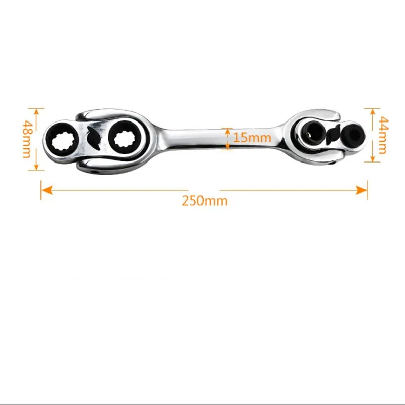 

Multi-function Ratchet Adjustable Spanner Double Head Positive Negative Manual Fast 34 in 1 Multi-specification Socket Wrench