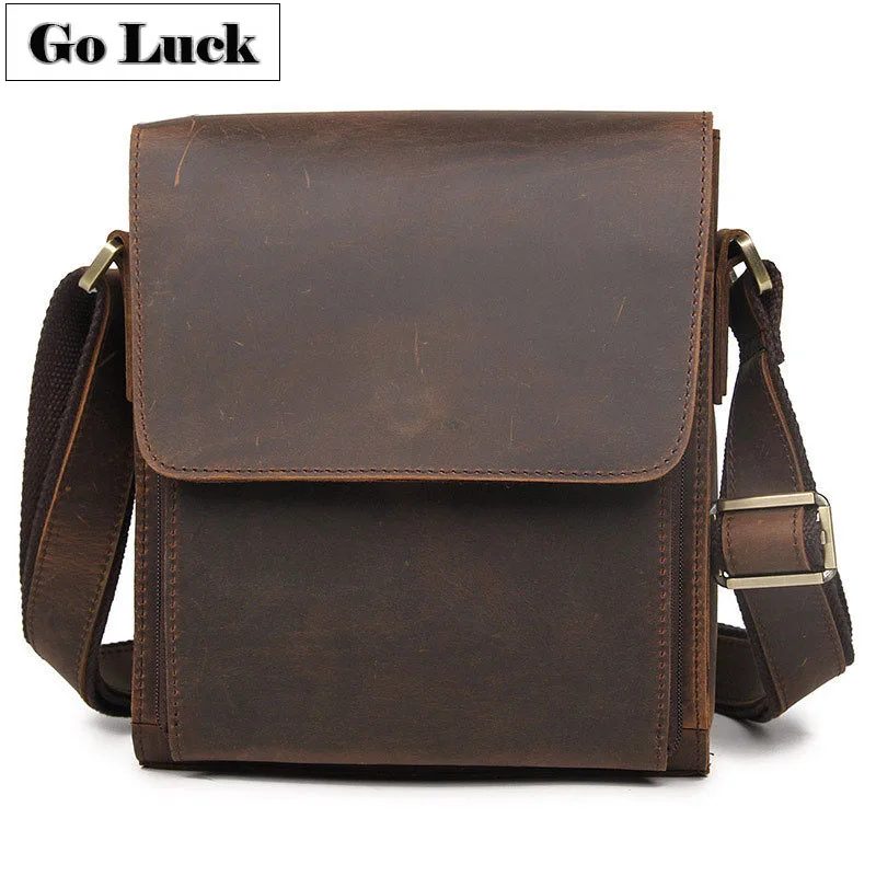 Go-Luck Merk Crazy Horse Lederen Messenger Bags Mannen Cross Body Schoudertas Mannelijke Koeienhuid Toevallige Reizen ipad Pak Go-Luck Merk Crazy Horse Lederen Messenger Bags Mannen Cross Body Schoudertas Mannelijke Koeienhuid Toevallige Reizen ipad Pak