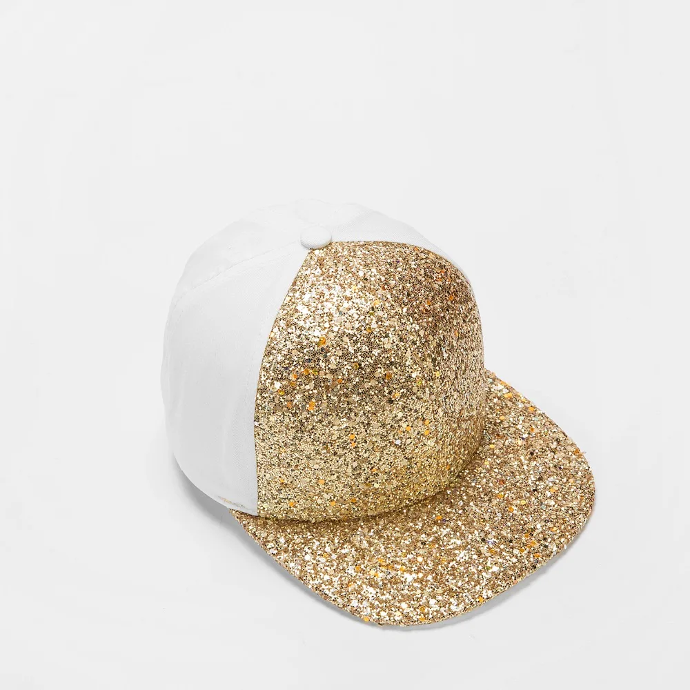 gold sequins snapback cap 0087