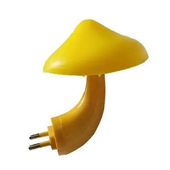 

LED Mushroom Shape Night Light Child Room EU US Plug Light-Control Sensor Wall Socket Lamp Light Home Bedroom Decoration